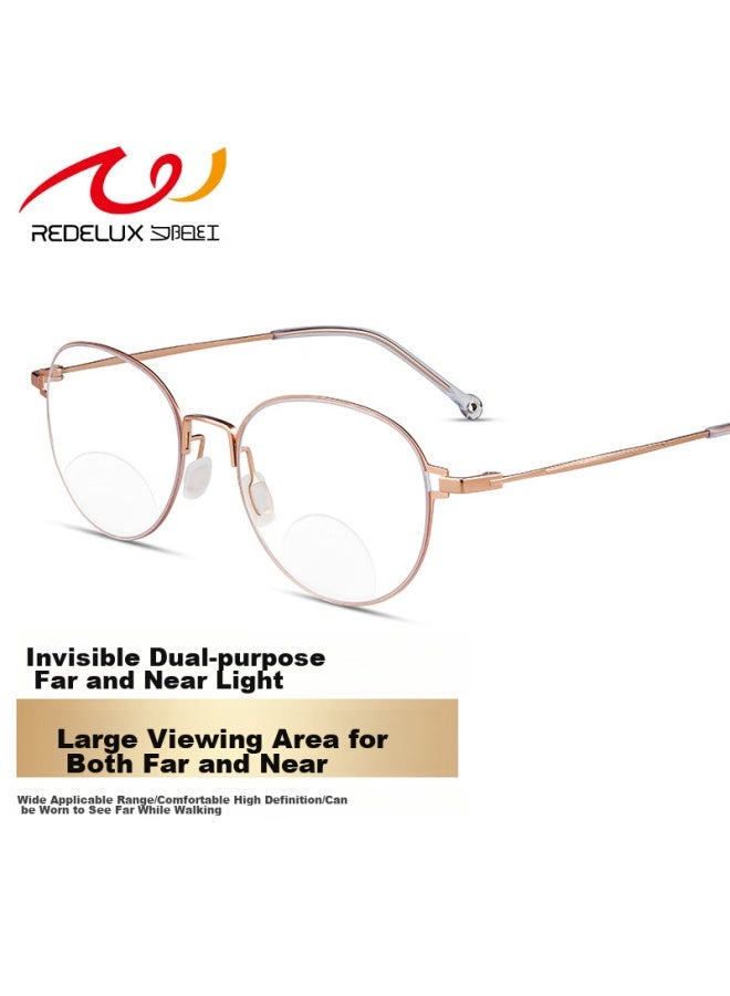 Sunset Red Bifocal Gl For Women With Anti-blue Light, Fashionable Invisible Dual Focus High Definition Reading Gl For Elderly, Ax5327 +2.50 Strength - Image 4