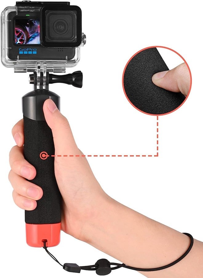 Action Pro Floating Hand Grip Compatible with GoPro Hero 13/12/11/10/9/8/7/6, DJI Osmo Action, Insta360 & AKASO Action Cameras - Image 2