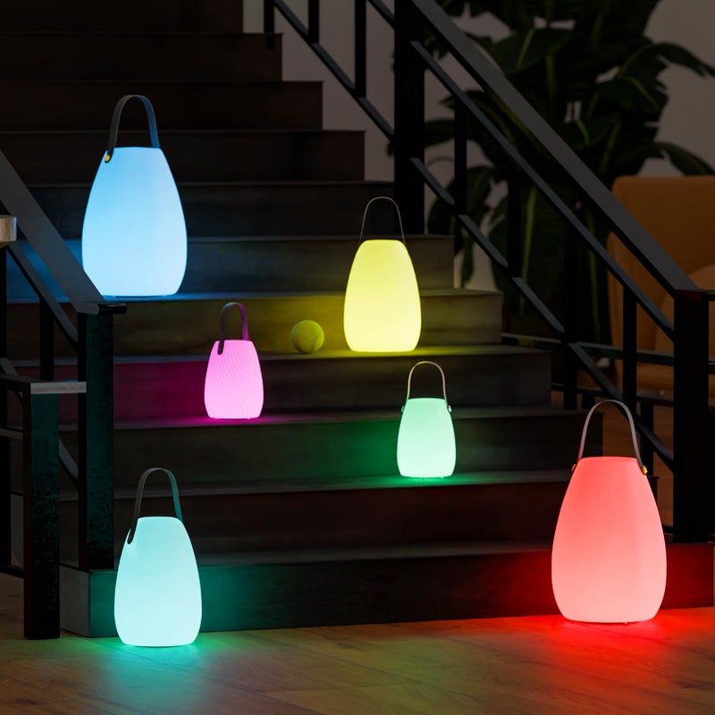 uuffoo 2 Pack Portable Outdoor Table Lamp - Dimmable Rechargeable Night Lights w/ Remote and 7 RGB Colors, IP44 Water-Resistant Hanging Lantern for Patio, Tent, Bedroom, Garden, Emergency - Image 5