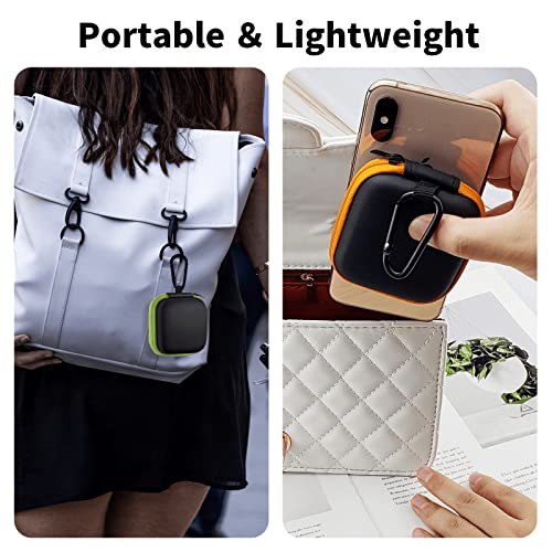 MOLOVA MOLOVA Earbud Case Portable EVA Carrying Case Storage Bag Cell Phone Accessories Organizer with Carabiner for Wired/Wireless Headphones, SD Memory Card, Camera Chips(Square, 5 Pack) - Image 5