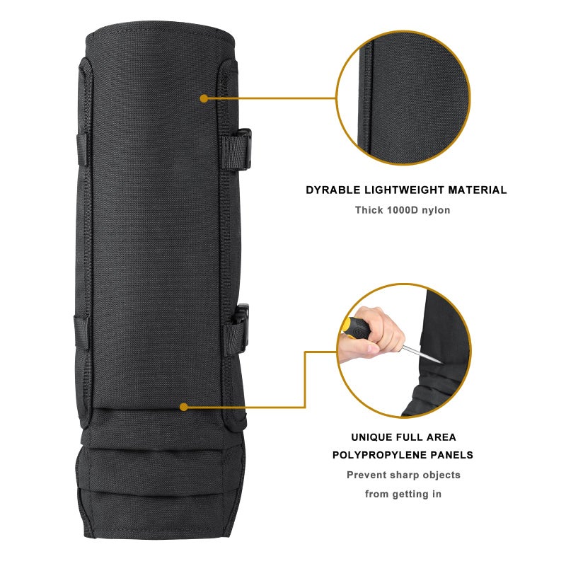 HUNTARMOR Snake Gaiters Leg Guards: Waterproof Snake Chaps for Hunting, Adjustable Leg Gaiter Snake Bite Protection for Lower Legs, Lightweight Flexible Design Snake Guards Fits Men & Women - Image 4