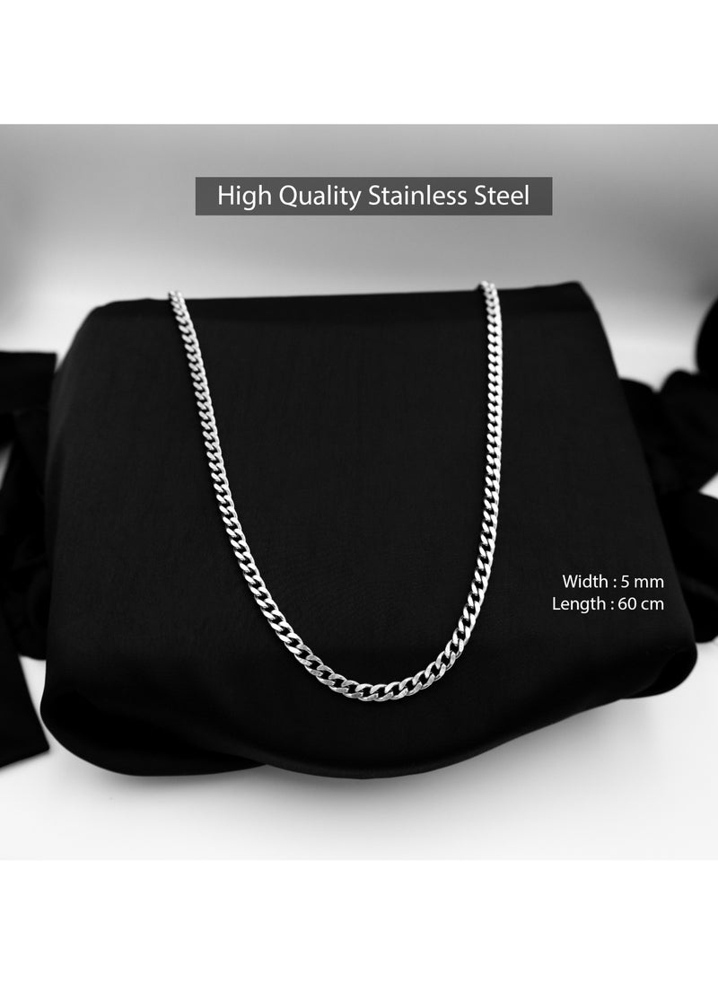 mjuhurat - Stainless silver chain 5 mm 60 cm - Image 1