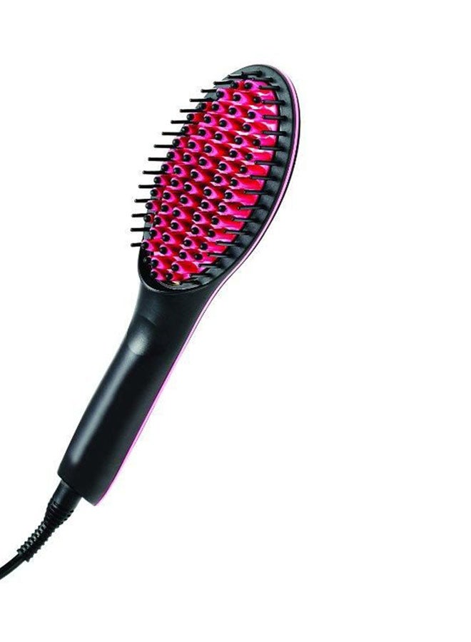 Hair Straightening Brush Pink/Black - Image 1