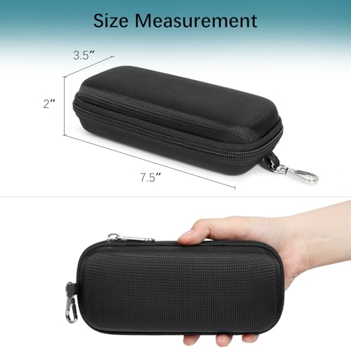 Tangoner Double Eyeglasses Case Hard Shell Dual Sunglasses Organizer with Zipper Closure Travel Eyewear Storage for Vehicle holds 2 Pairs of Glasses, Blue - Image 4
