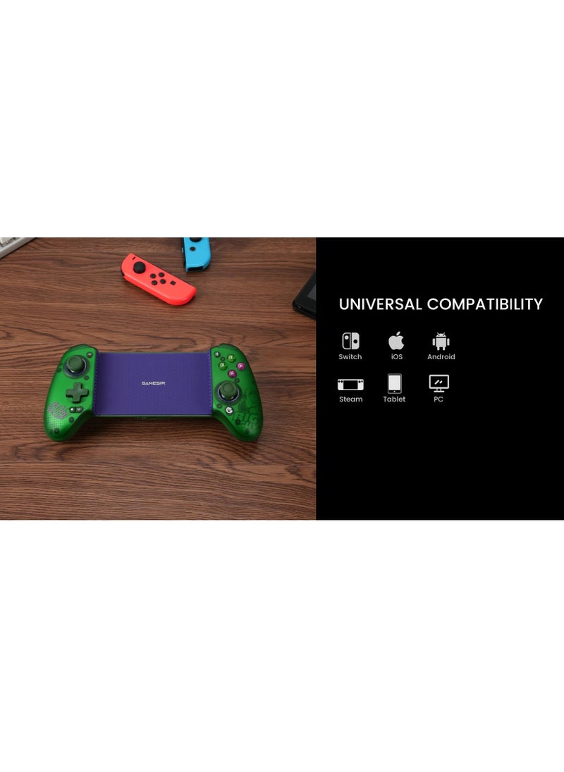 General - Professional Wireless Gamepad GameSir G8 Plus Hulk Bluetooth Mobile Gaming Controller for Android / iOS / Switch / Steam / Tablet / PC with Hall Effect Joysticks Hall Trigger 6-Axis Gyro 1000mAh Battery Green - Image 1