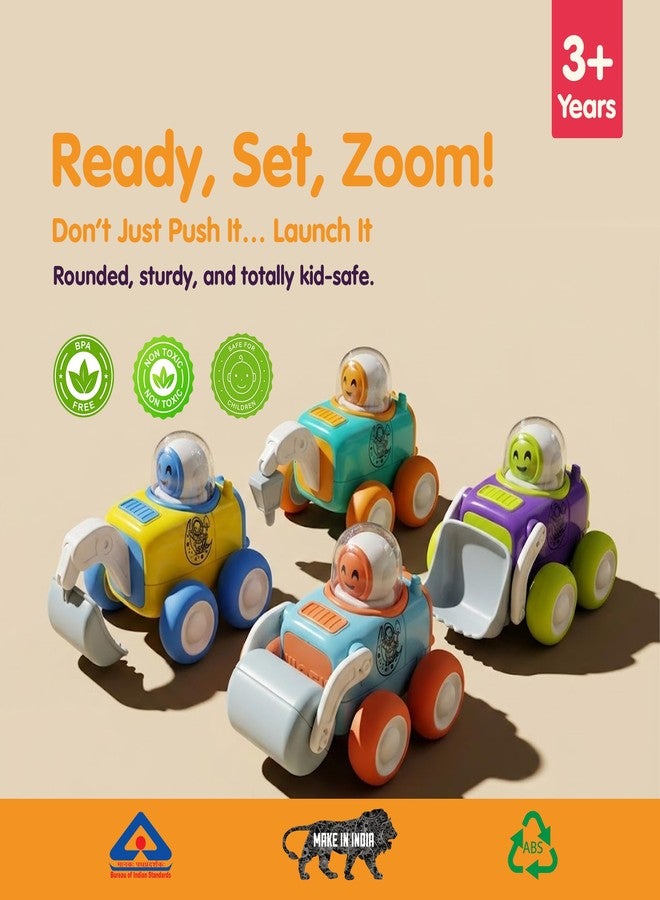 Innovitoy Mr Bob Construction Push and Go Toy for Kids with Colorful Cartoon Design, Push and go Cute Action Toy,Best Gift for Kids, 3+ Years - Image 2