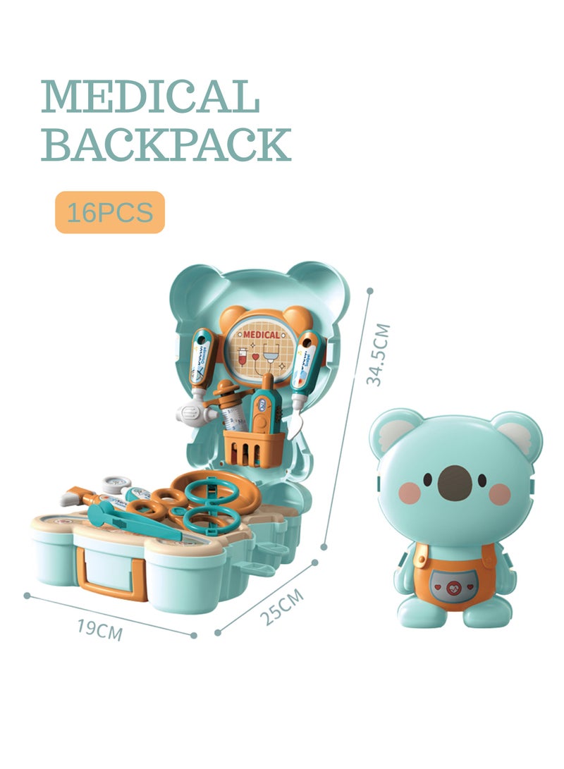 Kids Doctor Role Play Toy Set - 16pcs Medical Pretend Play Kit, Educational Gift for Children Ages 3+ (Safe & Non-Toxic) - Image 2