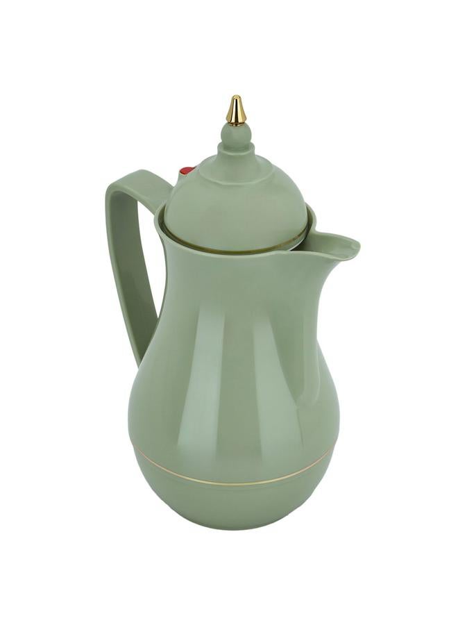 ROTPUNKT Glass Thermos 1 Liter Plastic Body Green - Image 2