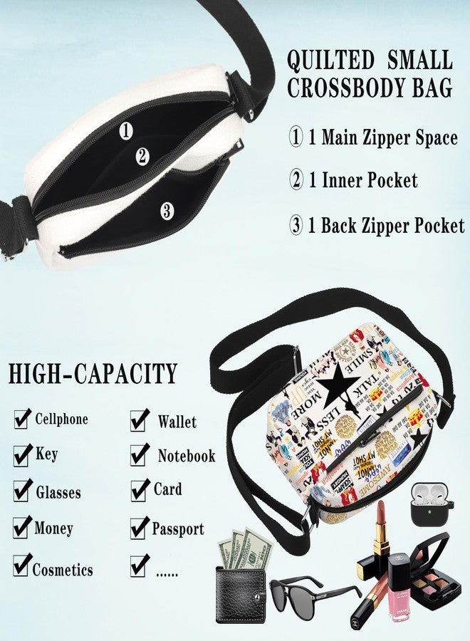 GJTIM Musical Theatre Gift Musical Merchandise Talk Less Smile More Crossbody Bag for Theater Fans (Smile More HKB) - Image 4