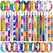 HENXING 60Pcs Pop Bracelet Bubble Fidget Toys Hand Finger Press Multicolor Silicone Wristband Toy for Classroom Prizes Stress Reliever Fidget Bulk for Kids and Adults - Image 2