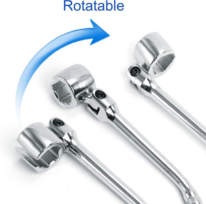 WINTOOLS 7/8" 22mm Flexible Head Oxygen Sensor Head Wrench, Forged Steel Heavy Duty - Image 5