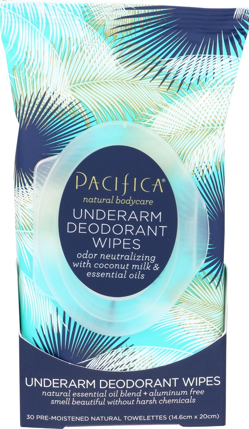 Pacifica Underarm Deodorant Wipes - Coconut Milk and Essencial Oil 30 Pc - Image 1