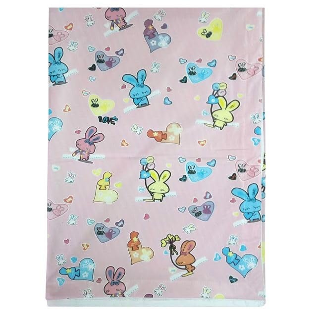 Love Baby Soft Assorted Plastic Bed Sheet for Boys and Girls Cute Baby Bedsheet Pink  - Image 2