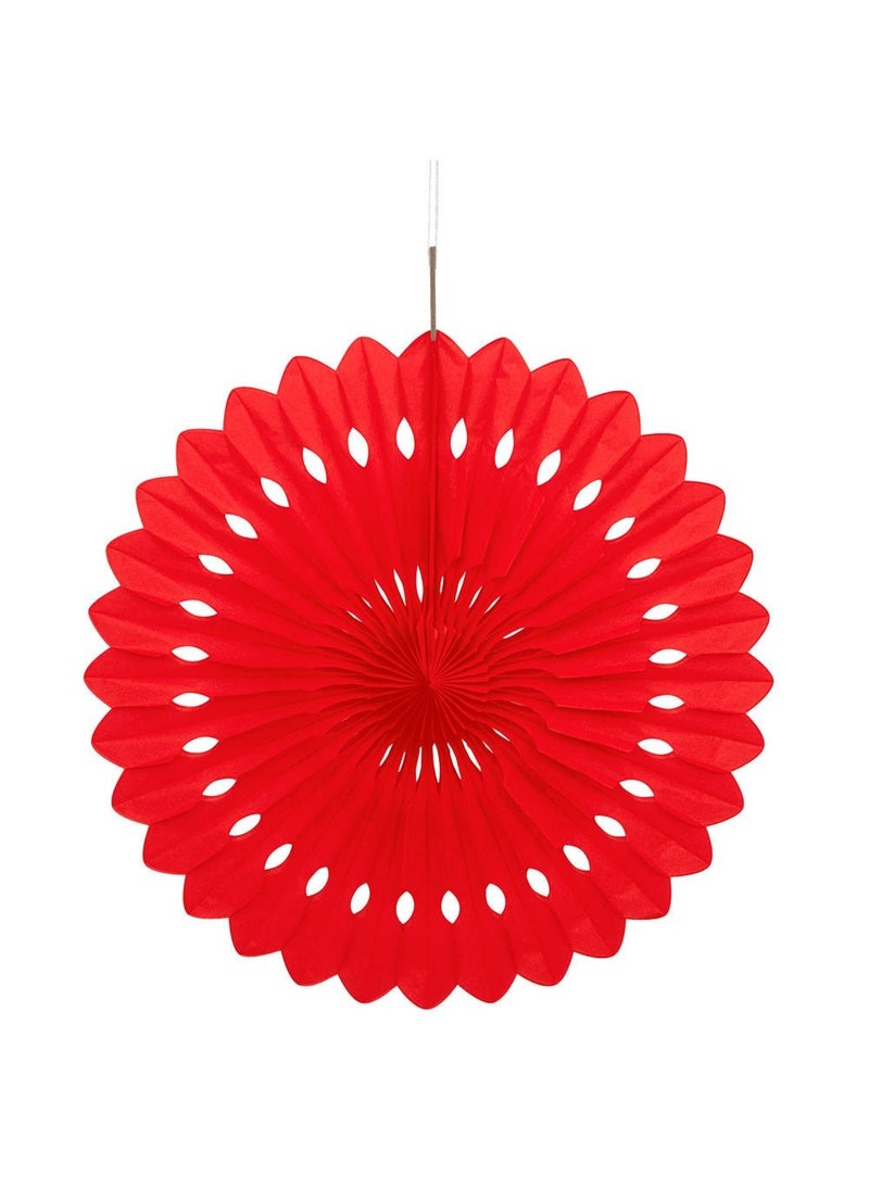 Unique Fan Honeycomb Red Paper 40cm Hanging Decoration