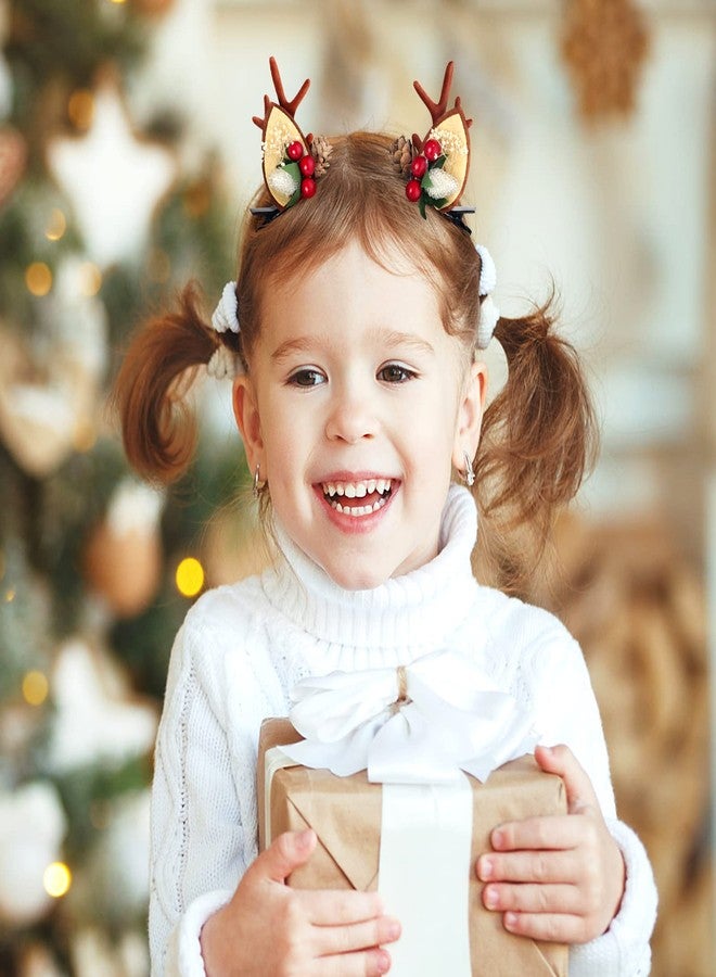 Dingion 18 Pieces Christmas Hair Clips Christmas Organza Bags Set Hair Accessories Xmas Small Gifts Hairpins Jewelry Candy Gift Mini Drawstring Bags for Women Girls Winter Wedding Party - Image 5