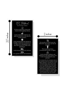 Boutique Marketing LLC Ipl Photofacial Aftercare Cards ; 50 Pack ; Size 2X3.5 Inches Business Card Size ; Photofacial Professionals Esthetician ; Black Card Design  - Image 3