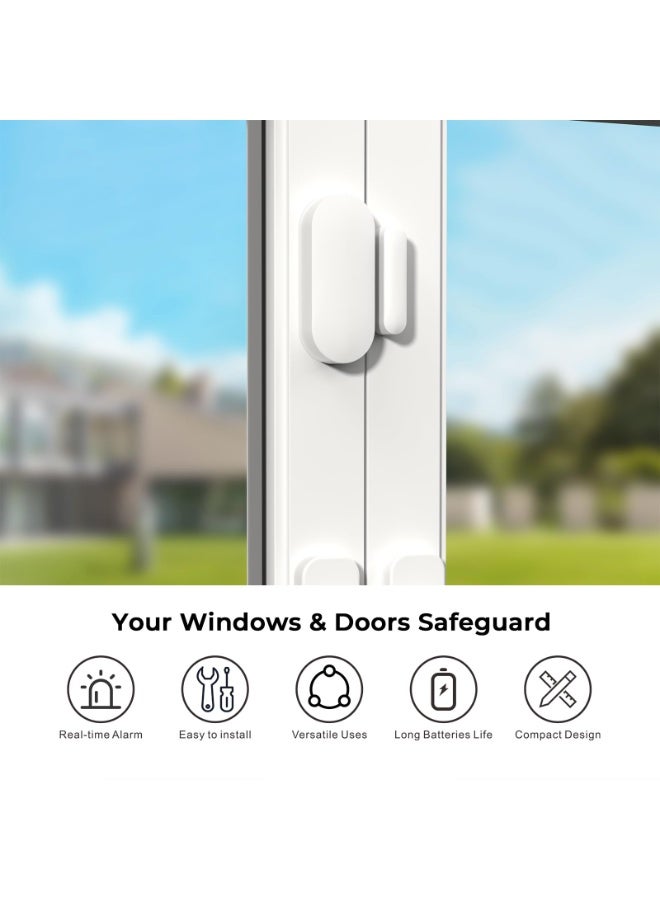 WALALLA Touch Screen Alarm System for Whole House Security, WiFi Wireless Home Alarm 20 Piece Kit with Siren, PIR Motion Sensor, Remote Controls, Window/Door Sensor,Support SMS Push - Image 4