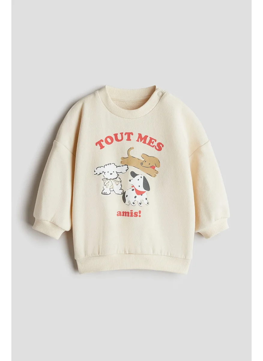 H&M Printed Cotton Sweatshirt