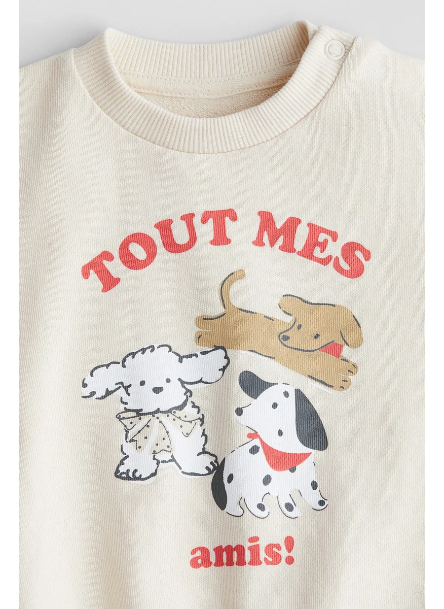 H&M Printed Cotton Sweatshirt