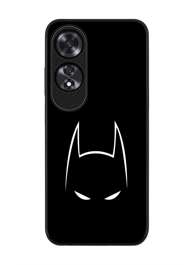 Stylizedd حافظة حواف سوداء متينة لهاتف Oppo A60، حافظة مرنة رقيقة من المطاط مع حواف مضادة للسقوط - خفاش متخفي - Image 1