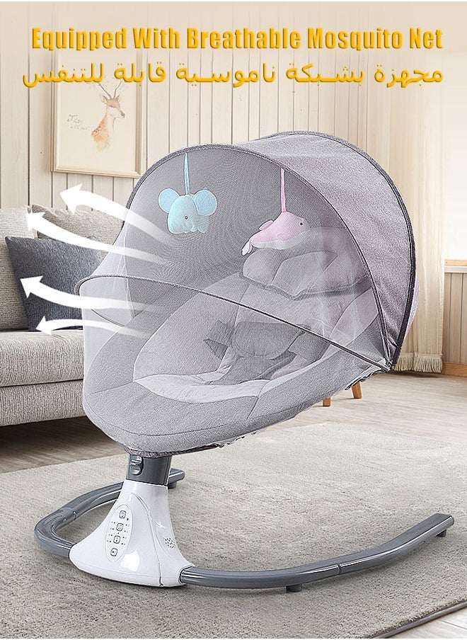 Mi VAZA - Multifunctional Baby Rocker With Remote - Baby Rocking Chair - Infant Swing - Baby Rocker - With Mosquito Net - Bluetooth Play Music - Timed Swing - Baby Cot - Image 1