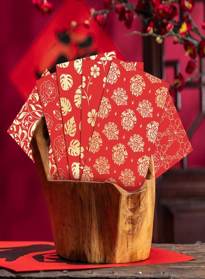 BINBE 66Pcs Chinese New Year Red Envelopes Hong Bao Paper Red Envelopes Chinese Gift Money Envelopes 6 Design Red Pocket Envelopes for Lunar Year Spring Festival Birthday Wedding Party - Image 4