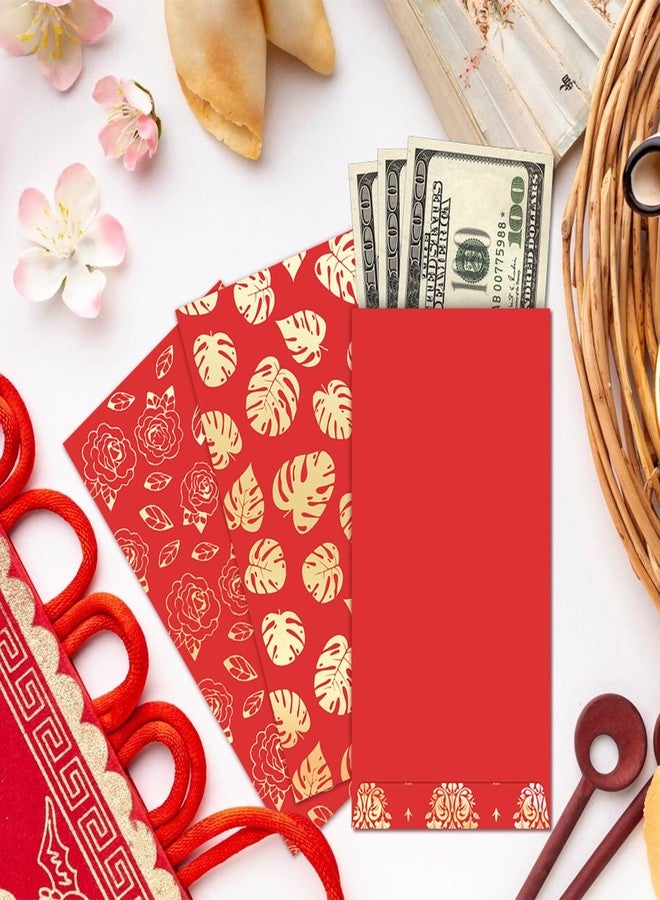 BINBE 66Pcs Chinese New Year Red Envelopes Hong Bao Paper Red Envelopes Chinese Gift Money Envelopes 6 Design Red Pocket Envelopes for Lunar Year Spring Festival Birthday Wedding Party - Image 3