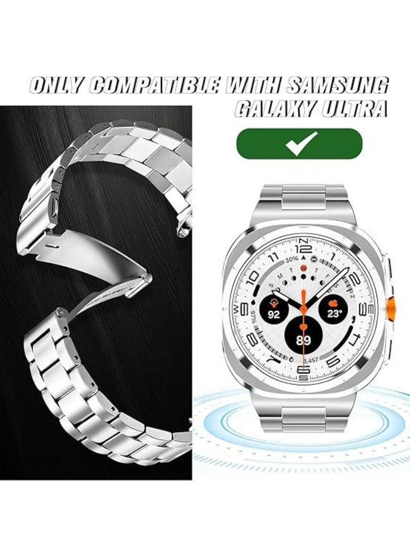 TIGER Stainless Steel Band Compatible with Samsung Galaxy Watch Ultra 47mm (2024) || Premium No Gap Business Metal Strap for Galaxy Watch 7 Ultra – Stylish Replacement Wristband for Men & Women - Image 4