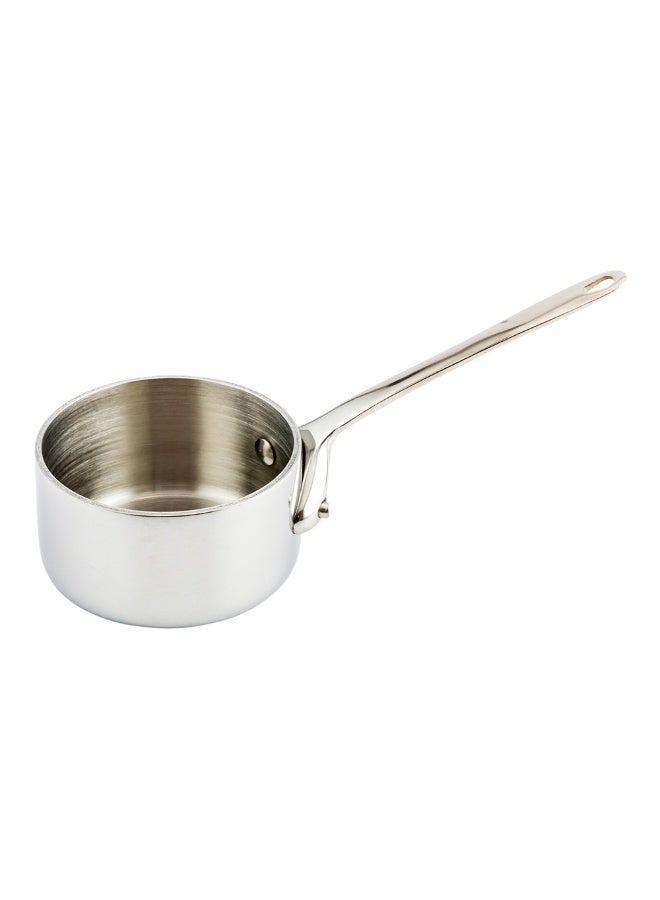 Restaurantware 2 Ounce Mini Sauce Pan, 1 Silver Sauce Pan - Ergonomic Handle, Oven-Ready, Stainless Steel 2-Ounce Sauce Pan, No-Corrosion, For Sauces, Dips, Or Mini Dishes  - Image 1