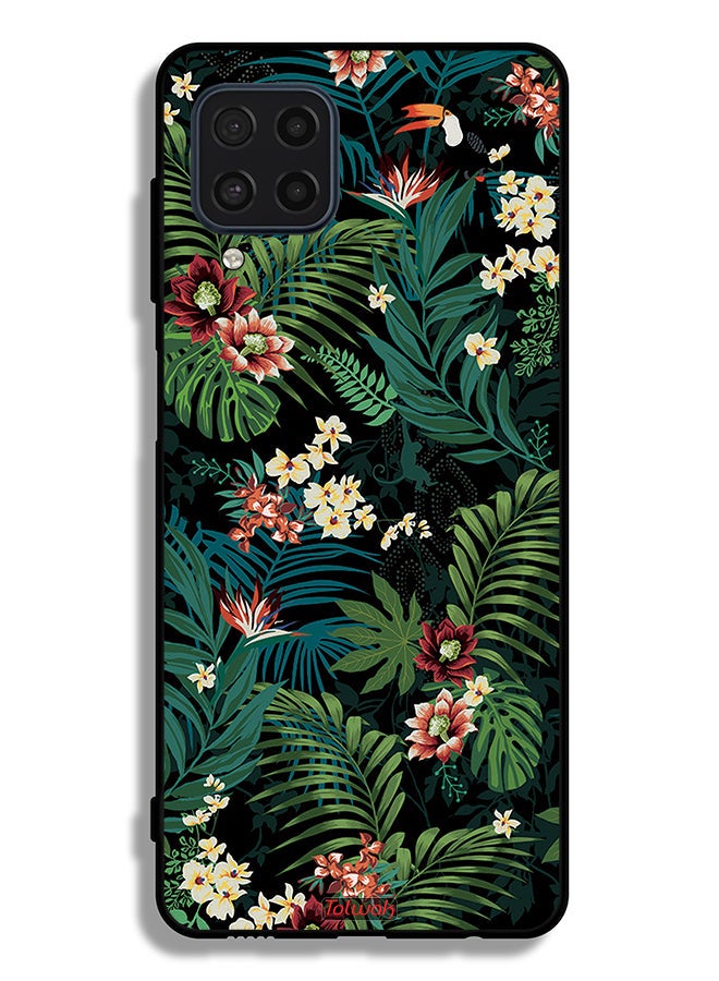 Tolwak Samsung Galaxy M32 4G Protective Case Cover Tropical Leaves - Image 2