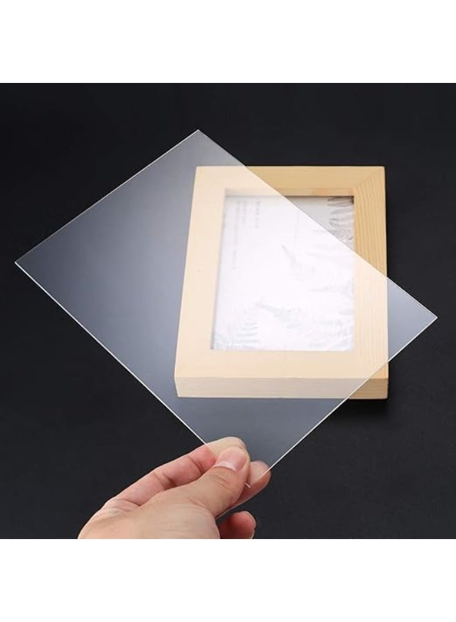 Slasa SLASA 6 Pcs Clear Acrylic Sheets, Transparent Plexiglass Panels Boards for Picture Frame Glass Replacement, Display Projects, Painting, DIY Craft – 5 x 7 Inch - Image 4