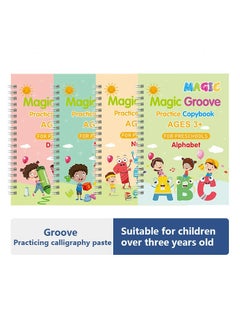 Generic 4Pcs Magic Books Handwriting Practice Workbook Reusable Copybook Notebooks (4 Books + 1 Pen + 10 Refills)  - Image 5