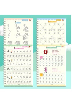 Generic 4Pcs Magic Books Handwriting Practice Workbook Reusable Copybook Notebooks (4 Books + 1 Pen + 10 Refills)  - Image 3