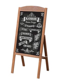Generic Magnetic Chalkboard A Frame Blackboard Sandwich Board Pavement Sign Standing Chalkboard Sign for Business Restaurant Wedding  - Image 1