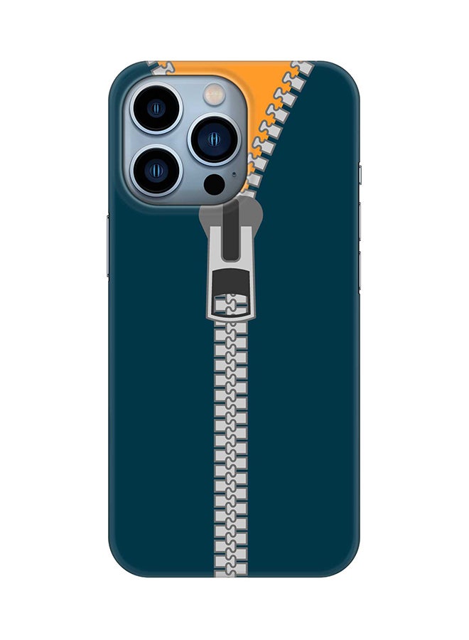 Case for Apple iPhone 14 Pro Slim Snap Classic Series Mobile Cover Hard PC Shield Matte Finish Print - Zipper