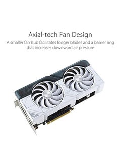 Dual GeForce RTX™ 4070 White OC Edition 12GB GDDR6X Graphics Card (PCIe 4.0, DLSS 3, HDMI 2.1, DisplayPort 1.4a, Axial-tech Fan Design, 0dB Technology) - pzsku/Z7BE75BB685F177244A9FZ/45/_/1740470249/4b7601d3-55bc-4ad5-b2c0-23caf9cb6b44