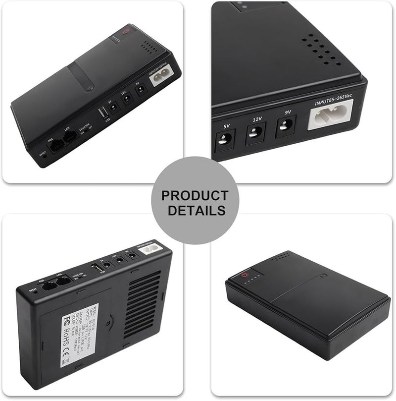 Smart UPS Battery Backup System 1018L 5V 9V 12V DC Power Supply For Router Modem Network Equipment Home Office US Size - Image 4