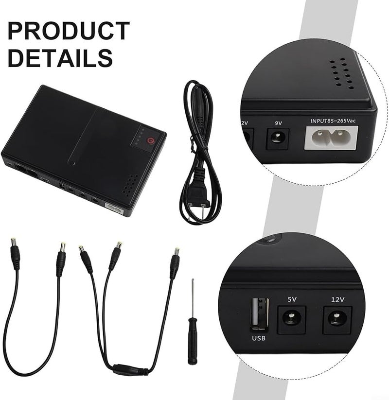 Smart UPS Battery Backup System 1018L 5V 9V 12V DC Power Supply For Router Modem Network Equipment Home Office US Size - Image 5