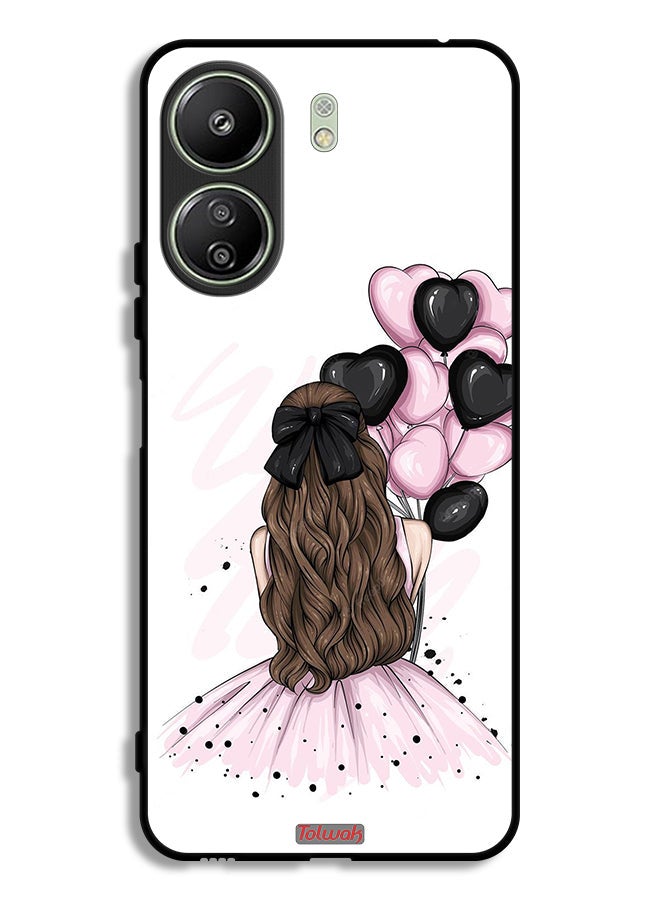 Tolwak غطاء حماية Xiaomi Redmi 13C مع فن الفتاة التي تحمل البالونات - Image 1