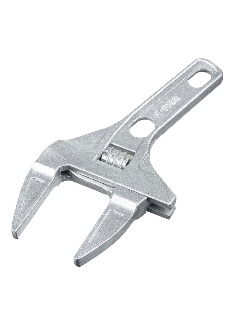 SYOSI Adjustable Wrench – 6 to 68mm Wide Opening Jaws Adjustable Spanner with Short Handle – Aluminum Alloy Light Weight Plumbers Spanner Nut Key Hand Tool for Bathroom, Washbasin etc  - Image 2