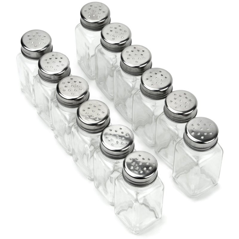 Back of House Ltd. Back of House Ltd Salt  Pepper Spices Seasonings Shakers  Stainless Steel  Glass Restaurant Home Kitchen  12 Standard 