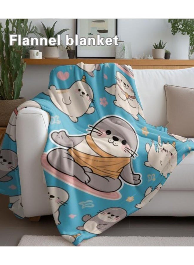 عام بطانية رقيقة من الفانيلا الكرتونية للأطفال والرضع (دافئة ومريحة، ومناسبة للنوم والألعاب) 70 سم * 100 سم