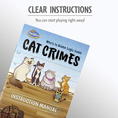 thinkfun Think Fun Cat Crimes Brain Game and Brainteaser for Boys and Girls Age 8 and Up - A Smart Game with a Fun Theme and Hilarious Artwork, (1550) - Image 5