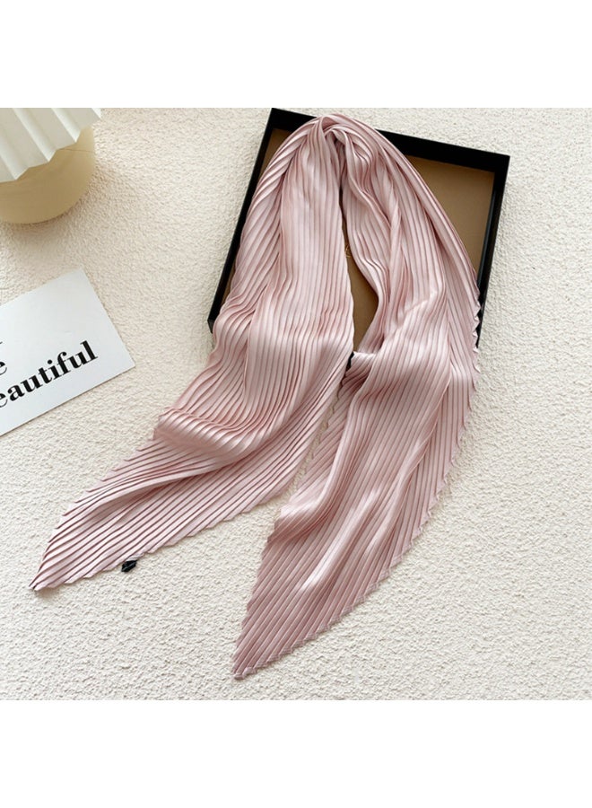 Women Scarf, Pleated Rhombus Head Scarf Wraps Scarves Neckerchief Bandana - Image 3
