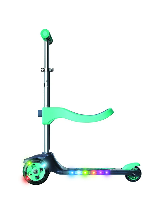 ريزر Razor Rollie DLX, 3-Wheel Scooter for Younger Children, Seated and Stand-Up Riding Options, Light Up Wheels, For Ages 2 1/2-4, Adjustable handlebars, Kick Scooter, Teal