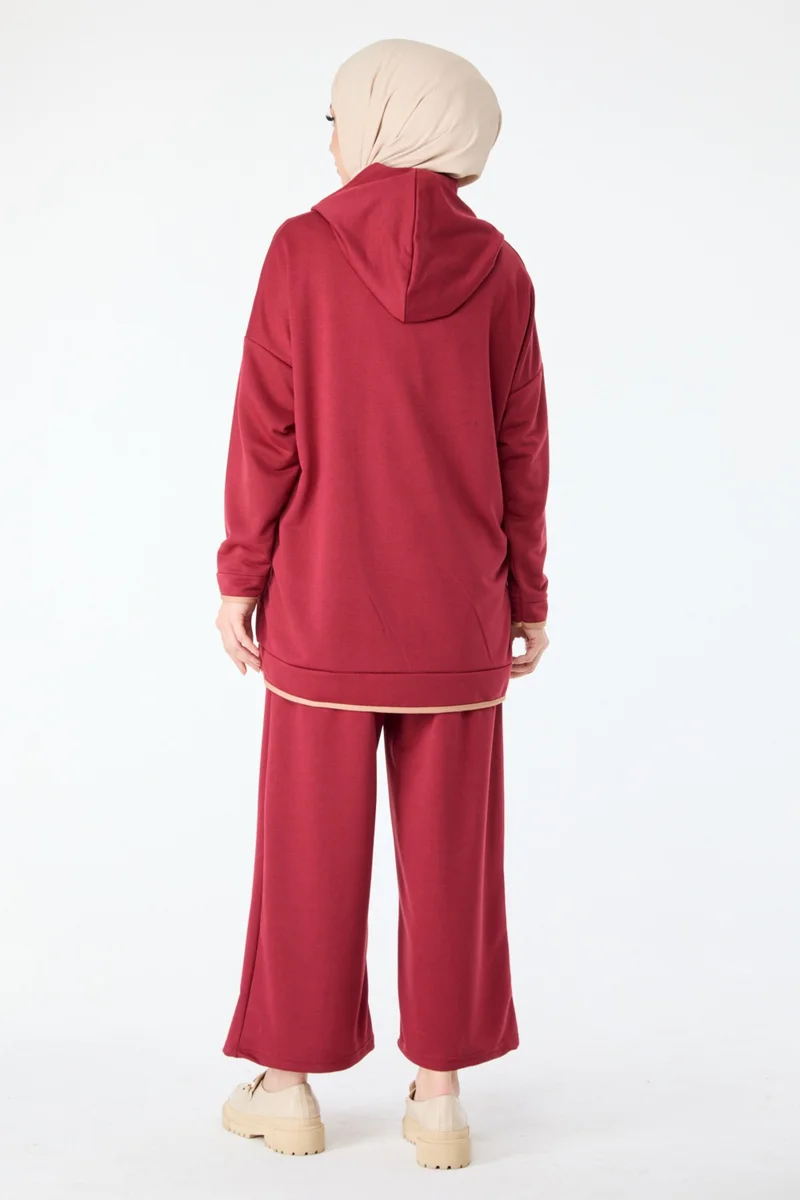 Tofisa 13098-Burgundy Double Size Tunic Trousers