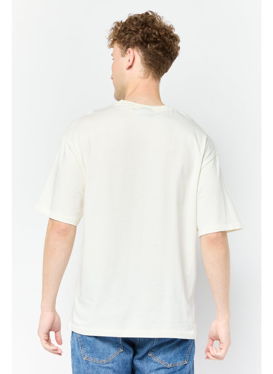 PINK FLOYD Men Crew Neck Short Sleeve Graphic Print T-Shirt, Off White  - Image 4