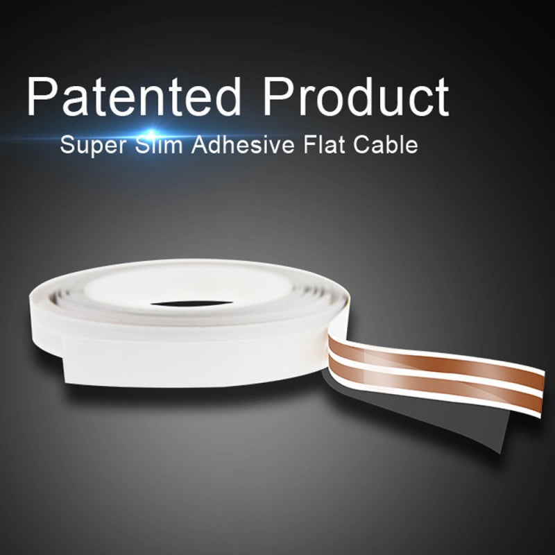 16AWG Slim Adhesive Flat Cable Audio Singal Transmit 2 core Pure Copper Power Line multipurpose for LED Light LED Strips Speaker Amplifier - Image 4