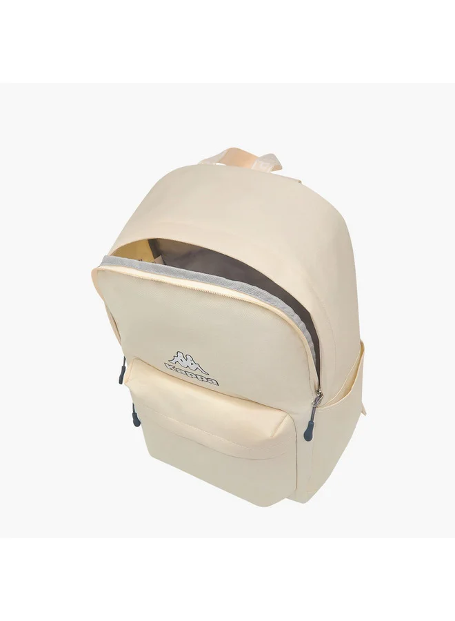 Kappa Girls Logo Print School Backpack with Zip Closure and Adjustable Strap - 29x15x42 cm
