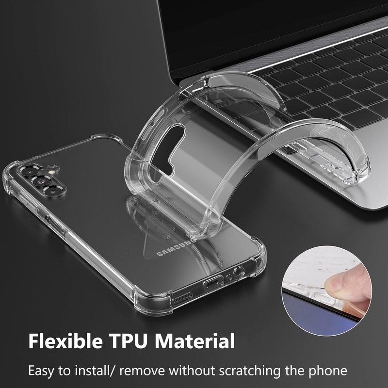 Realcase غطاء خلفي سيليكون لجهاز سامسونج M15 5G، مقاوم للخدوش، شفاف، واقي للصدمات، غطاء خلفي لجهاز سامسونج جالاكسي M15 5G - Image 5